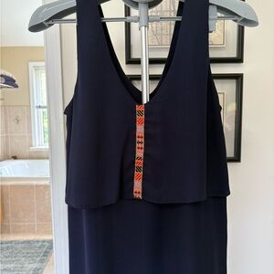 Zouk Navy Blue Flowy Blouse Size Medium